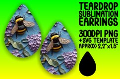 Charming Teardrop Earrings Artwork for Sublimation , 3D Flow Product Image 1