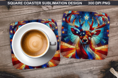 Deer Coaster Sublimation, 4th Of July Coaster PNG Product Image 1