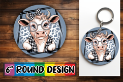 Enchanted Circle Keychain Magic, Cute Cow Product Image 1