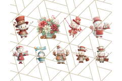 Snowman Family Clipart 76 PNG Winter Holiday Art Product Image 5