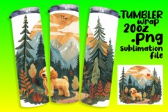 Mountain Hiking Dog Tumbler Wrap - Sublimation Product Image 1