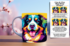 Graceful 11oz Mug Wrap Png Template , Dog Product Image 1