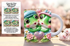 Delightful 15oz Mug Wrap Png Template , Sweet Animals Product Image 1