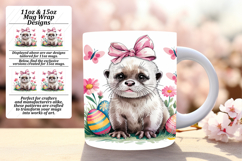 Enchanting 11oz Mug Wrap Png Design , Cute Easter Product Image 1