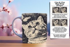 Stylish Cat Wrap Mug: Sublimation Style Product Image 1