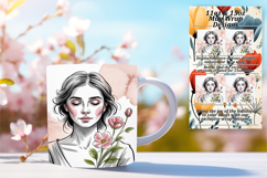 Warm 15oz Mug Wrap Png Artwork , Beauty Woman Product Image 1