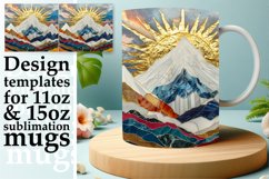 Golden Petunia Parade Mug Wrap: Glitter Sublimation, Spring Product Image 1