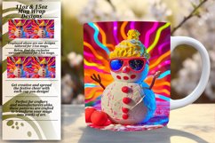 Snowman Wonderland Sublimation Mug Wrap 11oz/15oz Holiday Product Image 1