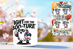 Chic 15oz Mug Wrap Png Template , Funny Ghost Product Image 1