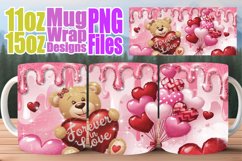 Bright horizons 11oz 15oz sublimation wrap, Love Bear Product Image 1