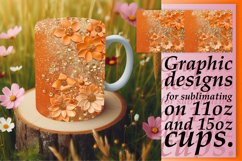 Glittery Flower Leopard Mug Design Product Image 1