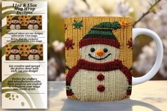 Bold 15oz Mug Wrap Png Template , Snowman Product Image 1