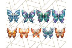 Stained Glass Butterfly PNG Colorful Clipart for Sublimation Product Image 8