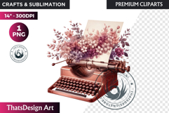 Romantic Flower clipart Rose gold Valentine floral PNG Product Image 1