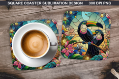 Toucan Coaster Sublimation, Summer Coaster PNG Design Product Image 1