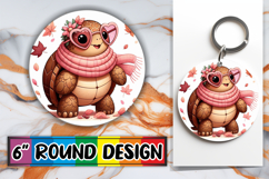 Bright Moments Round Design PNG, Turtle Product Image 1