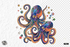 Coastal Octopus PNG Clipart Product Image 1