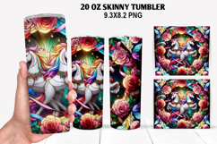 Skinny Tumbler 20oz Wrap Design, Valentine Tumbler PNG Product Image 1