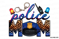 Police Mom Svg | 4th of July Svg | Svg Cut File Product Image 1