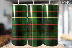 Green Christmas Plaid Tumbler Wrap - High Quality 300 Dpi Product Image 1