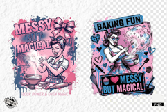 Vintage Summer Girl Baking PNG Product Image 1