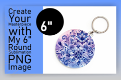 Cute Circle Design Car Coaster PNG , Watercolor Patter Product Image 1
