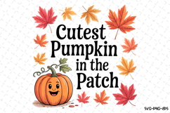Cutest Pumpkin in the Patch Svg | Halloween Svg | Svg File Product Image 1