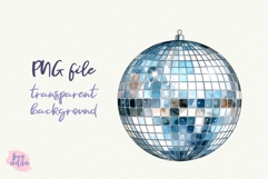 Retro Disco Ball PNG Groovy Disco Christmas Clipart Product Image 1