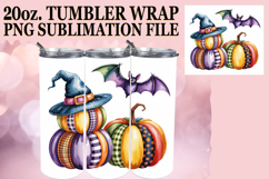 Vibrant dreams 20oz tumbler wrap, Pumpkin Watercolor Product Image 1