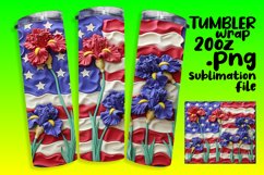 Star-Spangled 3D Tumbler Wrap Design - 20oz Product Image 1