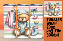 Custom 20oz Sublimation File , Teddy Bear Product Image 1