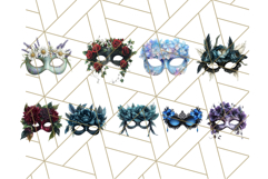 Vintage Garden Masquerade Floral Eye Mask PNG Clipart Product Image 9