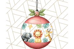 Safari Christmas PNG Clipart, Cute Jungle Animal Art Product Image 5