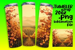 Autumn Watercolor 20oz Tumbler | Sublimation Wrap Product Image 1
