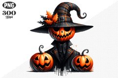 Halloween Pumpkins Sublimation - Clipart PNG Design Product Image 1