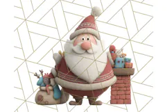 Santa Claus Clipart, North Pole Holiday PNG Graphics Product Image 5