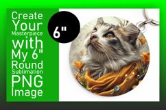 Whimsical Cat Lover&#039;s Amusing Circle Design Keychain Product Image 1