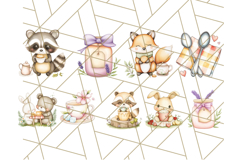 Tea Time Animal Clipart PNG Woodland Forest, Cottagecore Png Product Image 9