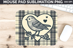 Watercolor Birds Mouse Pad Sublimation - Valentines PNG Product Image 1