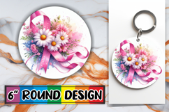 Playful Circle Car Coaster Design, Flowers Product Image 1