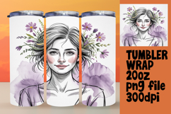 GRACEFUL 20oz Tumbler Wrap , Beauty Woman Product Image 1