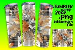 Unique 20oz Gift Tumbler Template , Autumn Flower Product Image 1