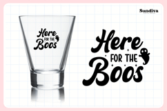 Funny Halloween Shot Glass Quote SVG | Here For The Boos Product Image 3