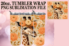 Radiant spirits 20oz tumbler wrap, Giraffe Product Image 1