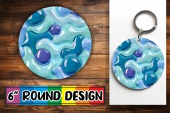 Colorful 3D Puff Round Sublimation Circle Artworks Product Image 1