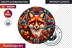Autumn Thanksgiving Stained Glass PNG, Fall Pumpkin clipart Product Image 1