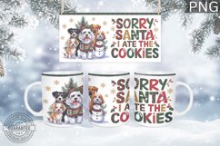 Christmas Mug Wrap Design - Christmas Dog Sublimation Product Image 2