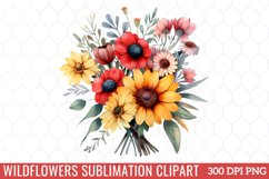 Wildflowers Sublimation Clipart Product Image 1