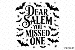 Dear Salem you missed one Svg | Halloween Svg | Svg Cut File Product Image 1