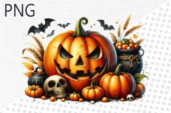 Halloween Pumpkins Sublimation - Clipart PNG Design Product Image 1